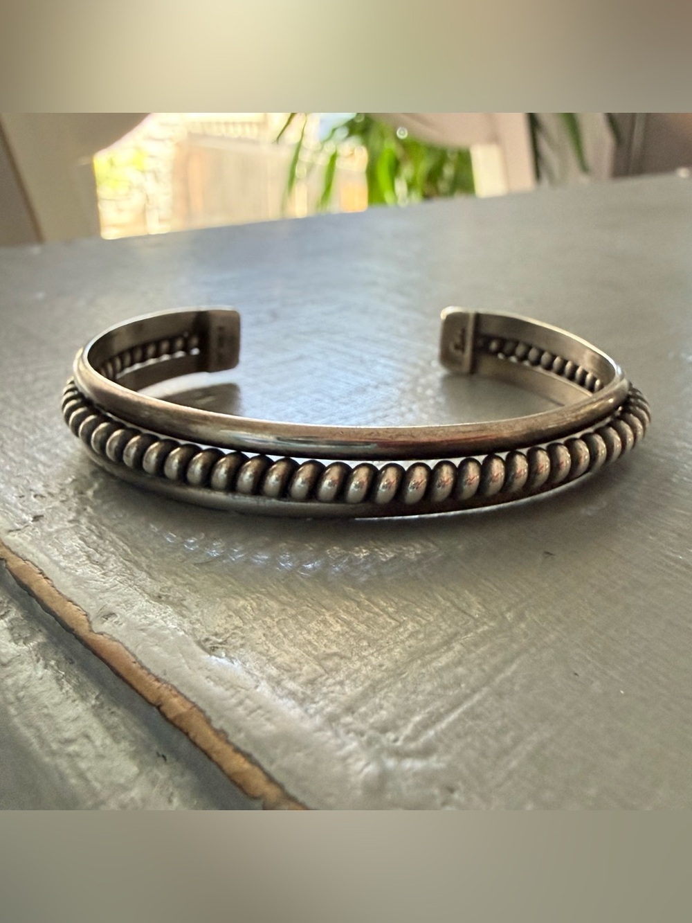 Tahe 925 Sterling Silver Twisted Rope Cuff Bracelet